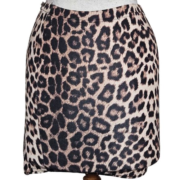 Animal Print Pull On Mini Skirt Size Small - Picture 1 of 4